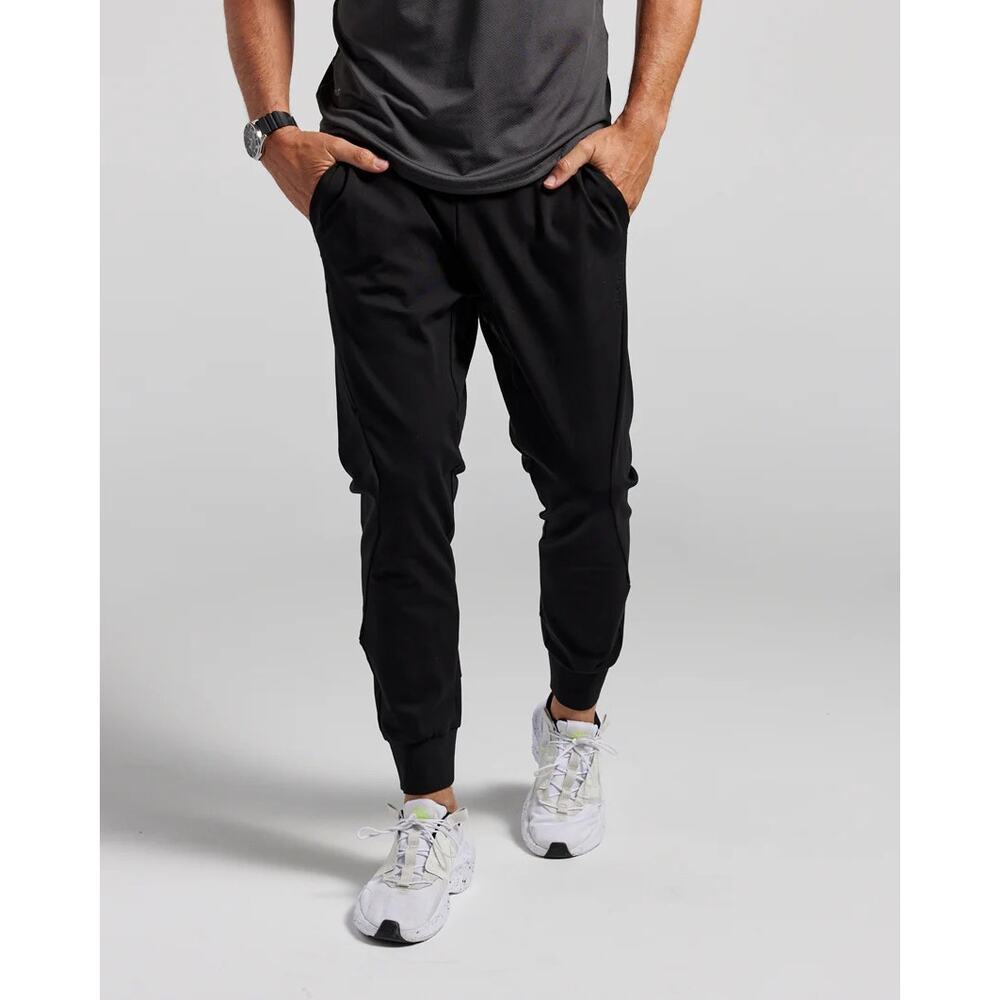 BYLT Active Jogger Pants Black Size L Relaxed Tapered Fit Side Zip Pocket - Picture 1 of 13